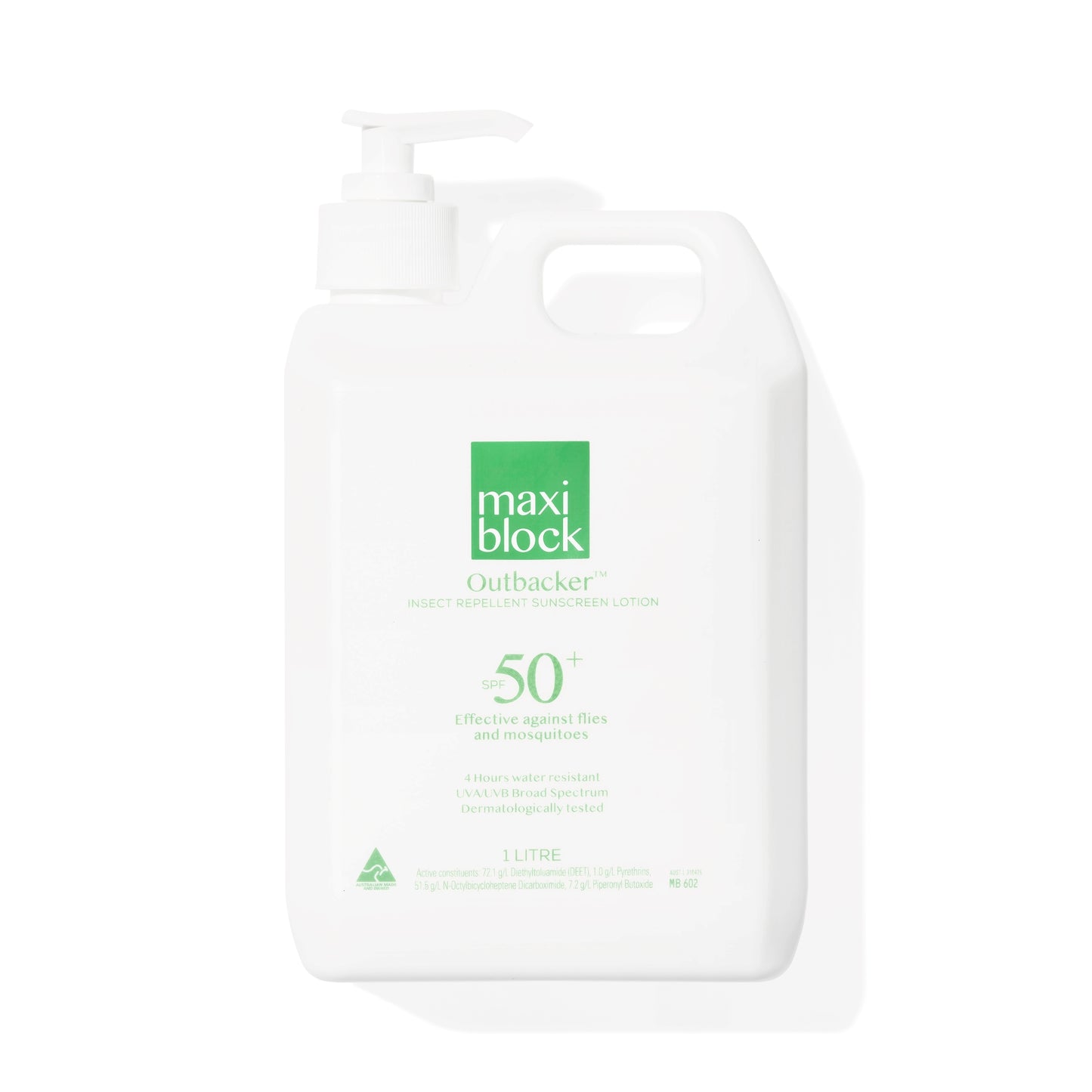Maxiblock Outbacker Sunscreen With Insect Repellent SPF50+ 1000mL