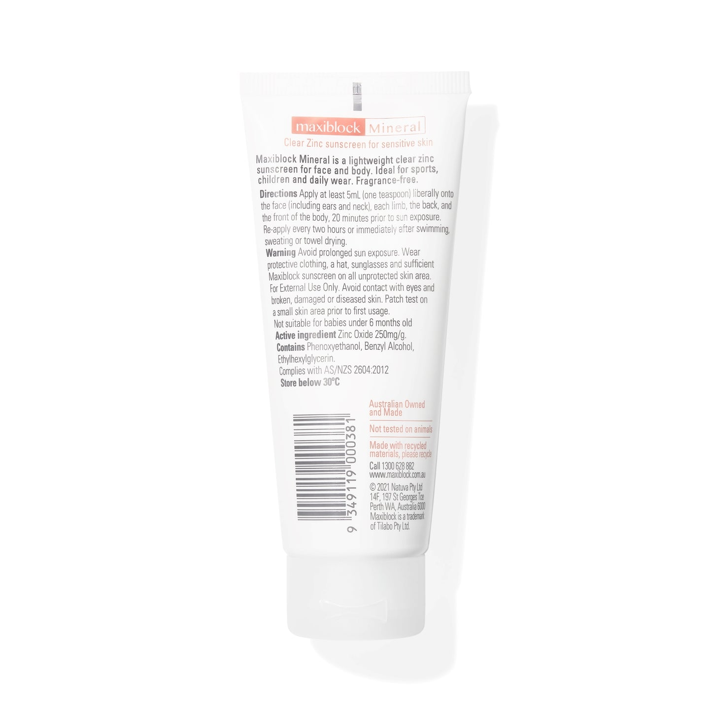 Maxiblock mineral sunscreen