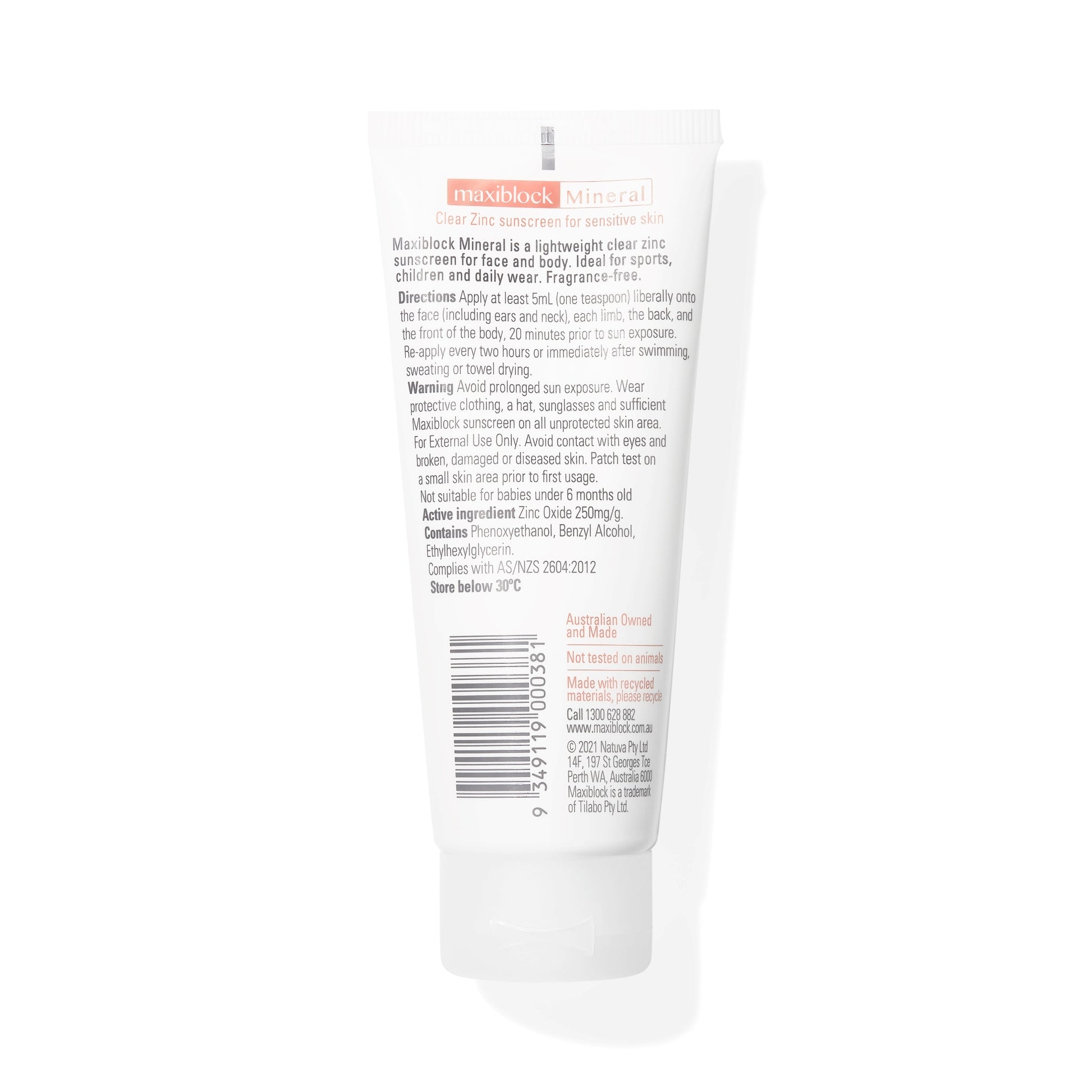 Maxiblock mineral sunscreen