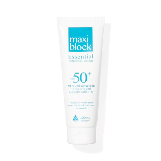 Maxiblock Essential non greasy sunscreen tube SPF 50+ product photo