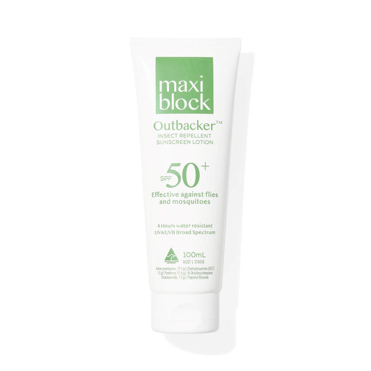 Maxiblock Outbacker Sunscreen with insect repellent tube SPF 50+ product photo