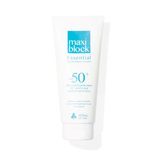 Maxiblock Essential non greasy sunscreen tube SPF 50+ product photo