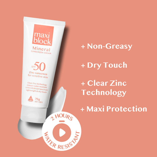 Maxiblock mineral sunscreen