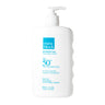 Maxiblock Essential everyday SPF 50+ sunscreen lotion 500mL Pump on a white background
