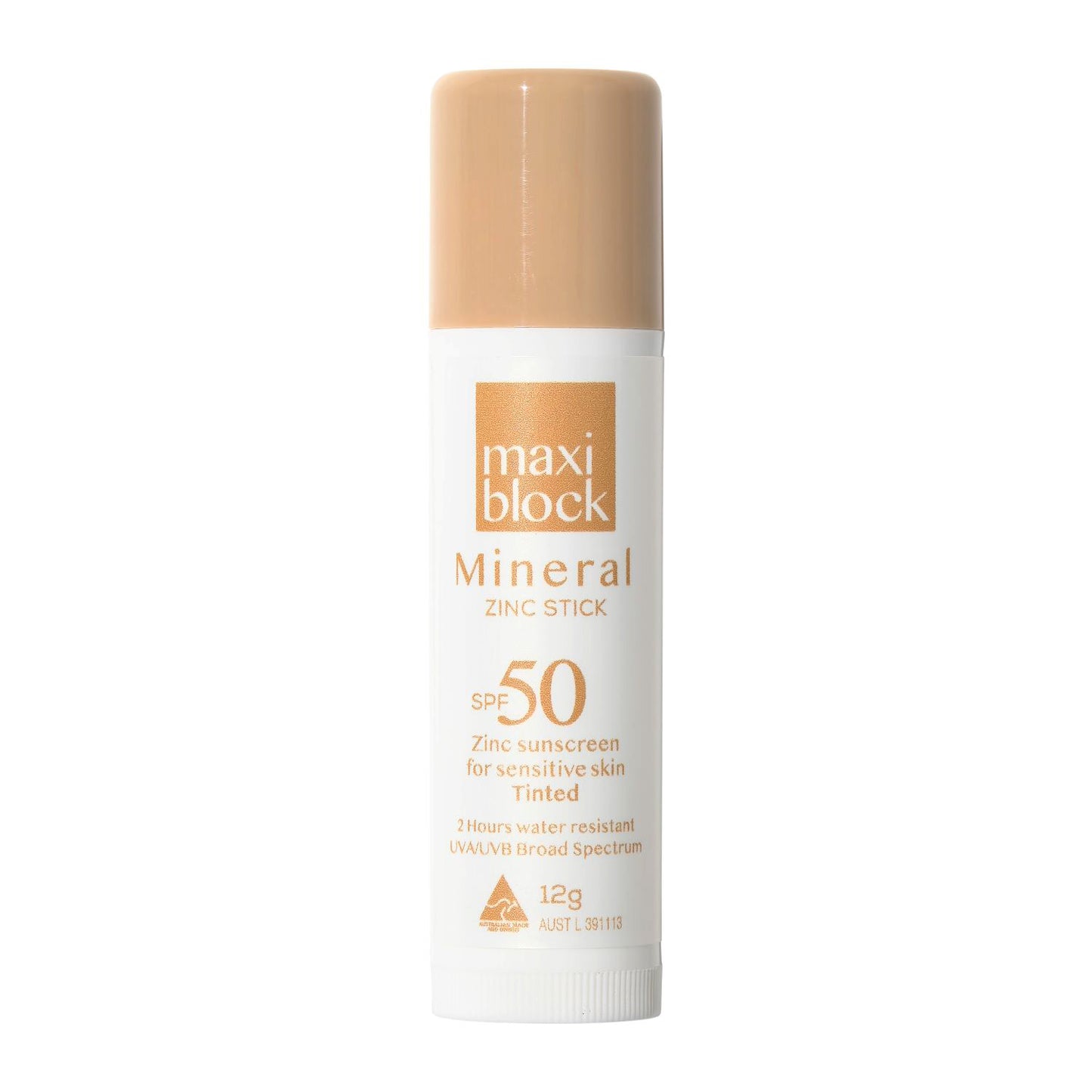 Maxiblock tinted zinc stick SPF50+ 12g