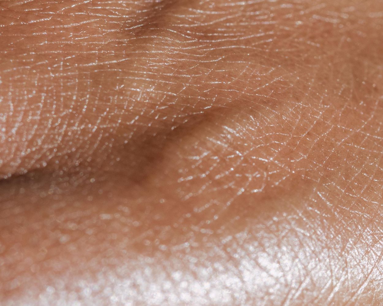closeup of tanned skin